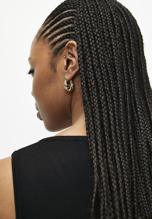 Zoe on Trend - Trendy Twist Earrings - Gold