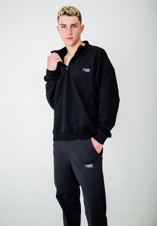 Net Athletic - Baseline 1/4 zip pullover - black