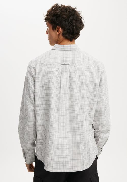 Cotton On - Luca Long Sleeve Shirt - Natural Check