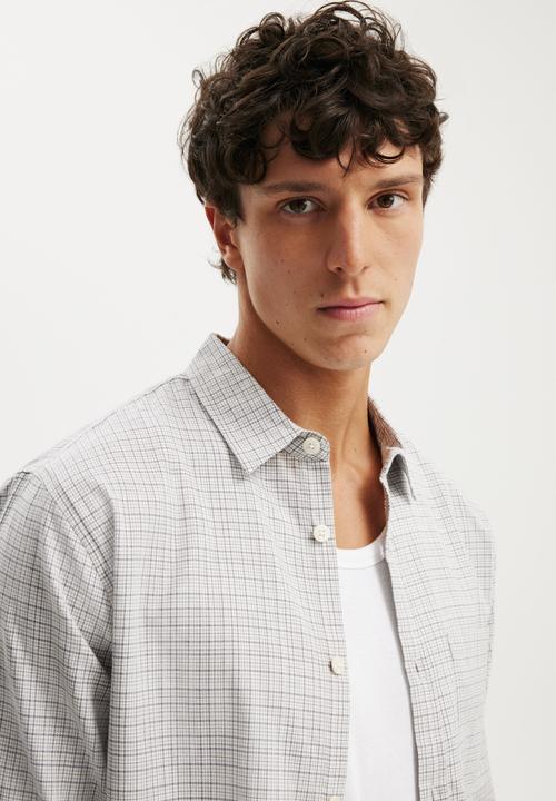 Cotton On - Luca Long Sleeve Shirt - Natural Check