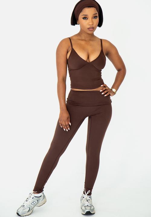 Net Athletic - Latte tank - cocoa brown