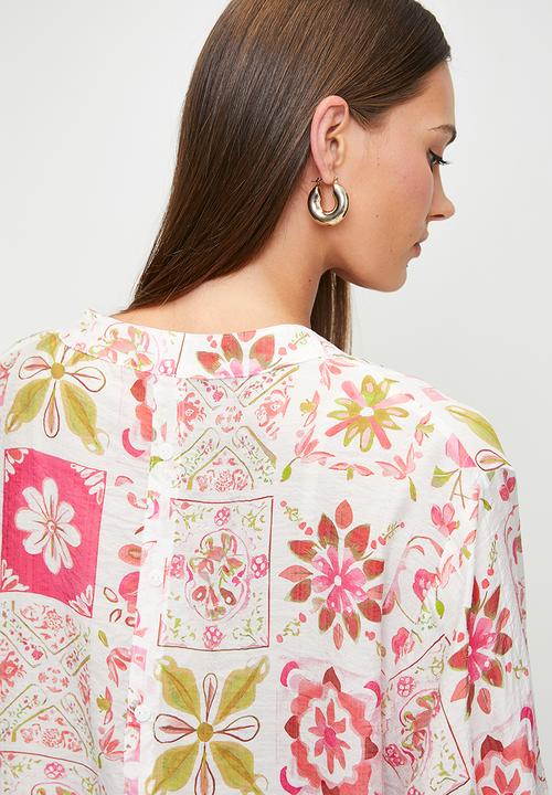 MANDI - Easy Wearing Batwing 1/2 Sleeve Blouse - Multi