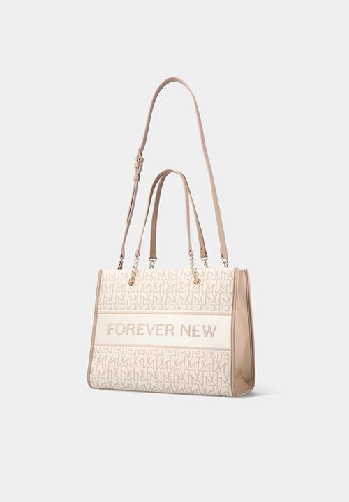 Forever New - Harper jacquard shopper bag - brown