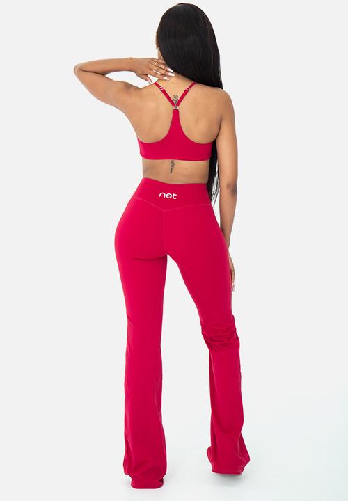 Net Athletic - Amore flare pants - plum red