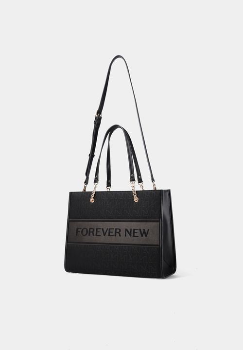Forever New - Harper jacquard shopper bag - black