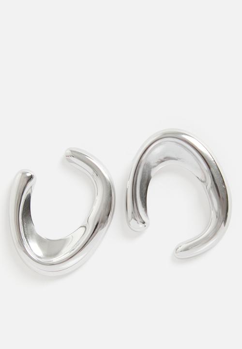 Tessa Design - Coralie studded hoop earrings - silver