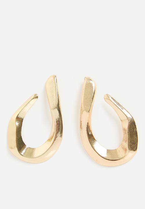 Tessa Design - Jasmin abstract hoop earrings - gold