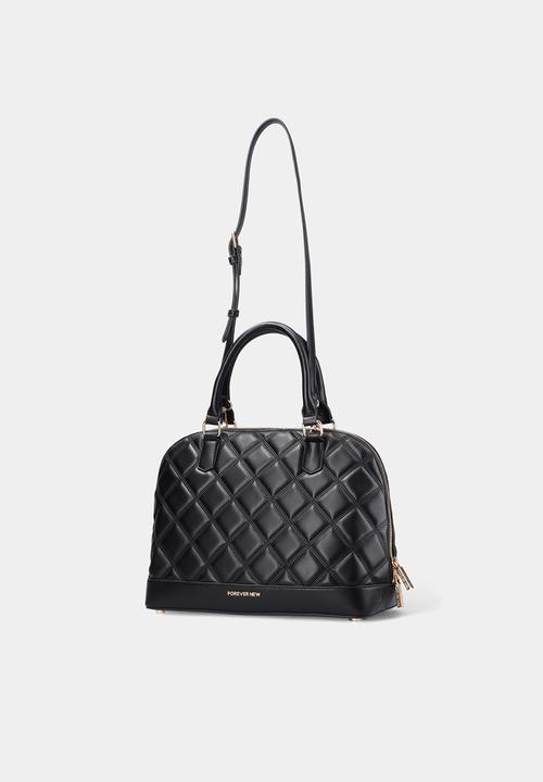 Forever New - Polly quilted bowler bag - black