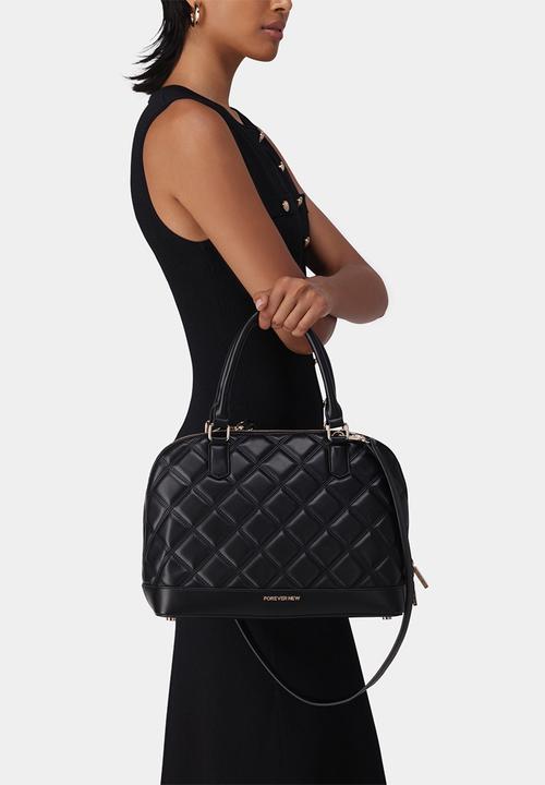 Forever New - Polly quilted bowler bag - black