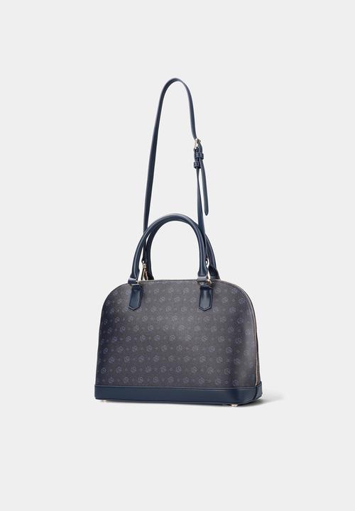 Forever New - Maeve shadow print bowler bag -  ink navy