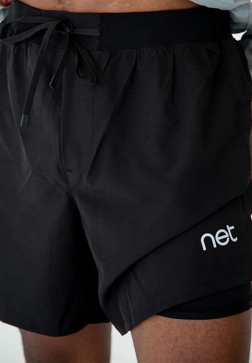 Net Athletic - Sculpt multi layer shorts - black