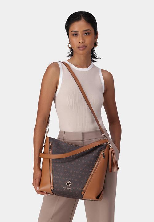 Forever New - Riley zip trim hobo bag - brown
