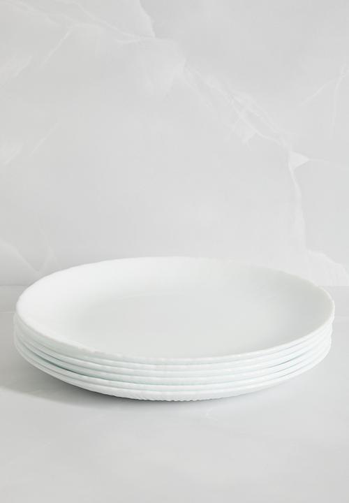 Luigi Bormioli - Bormioli Rocco Coconut Side Plate 6pk 21 cm - white