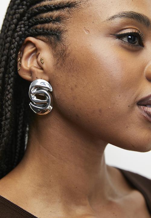 Tessa Design - Danielle chunky studded earrings - silver
