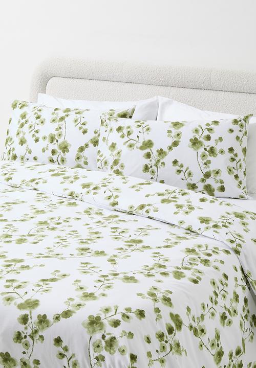 Sixth Floor - Cotton Blend Talani Floral Duvet Set Fatigue
