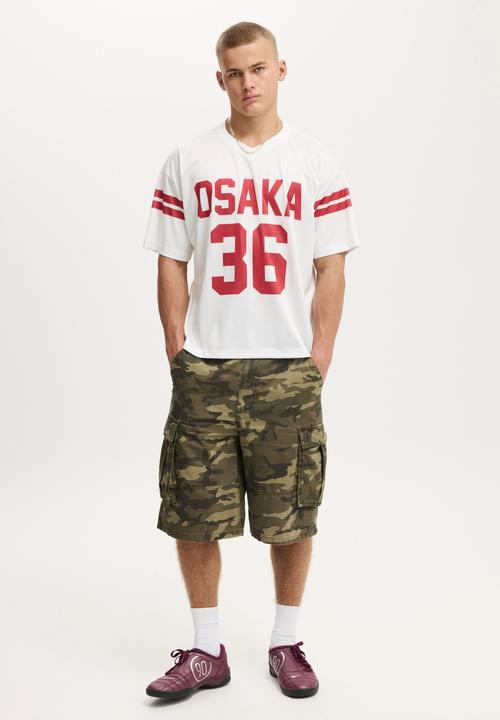 Cotton On - Football Jersey - Vintage White/Osaka