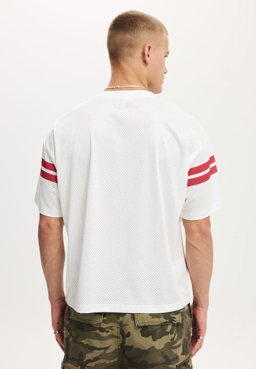 Cotton On - Football Jersey - Vintage White/Osaka