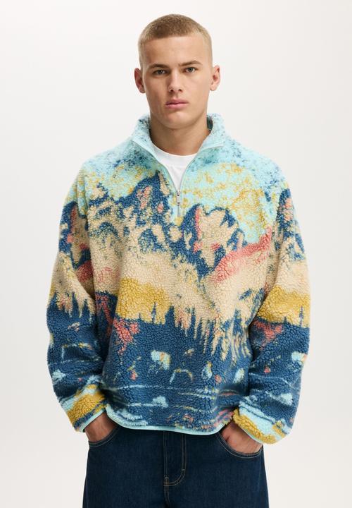 【新品】Facade Teddy zip sweater 3-4Y Stone original.jpg
