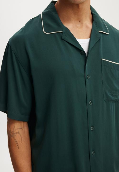 Cotton On - Sorrento Short Sleeve Shirt - Green