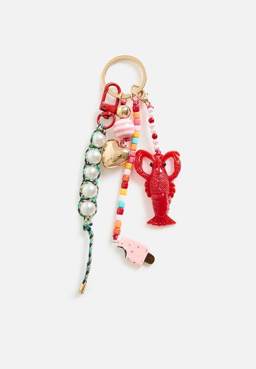 Tessa Design - Ashley beaded lobster bag charm-multi