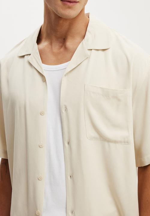 Cotton On - Sorrento Short Sleeve Shirt - Stone