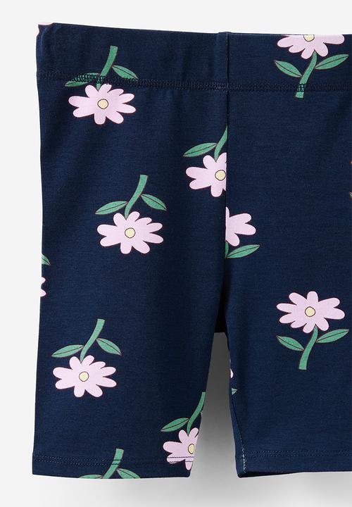 Cotton On - Hailey Bike Short - Squid Ink/Floral