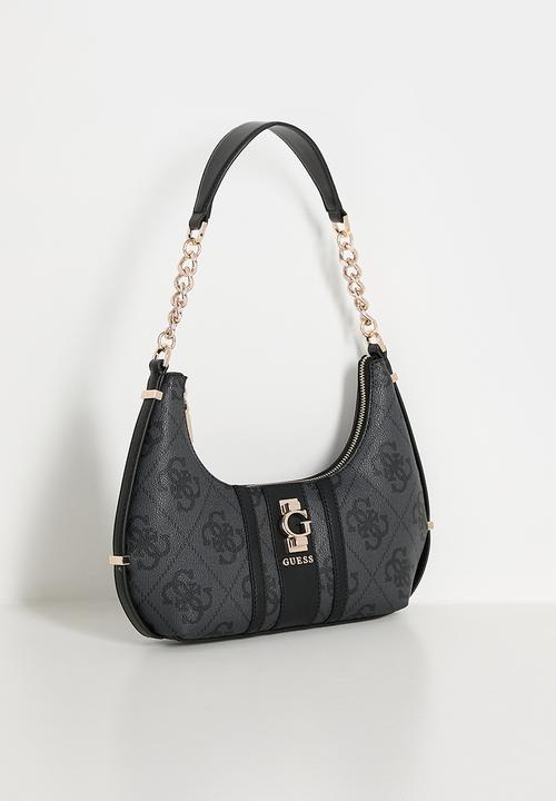 GUESS - Erenia Top Zip Shoulder Bag - Charcoal