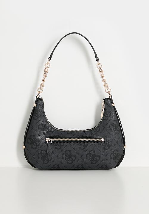 GUESS - Erenia Top Zip Shoulder Bag - Charcoal