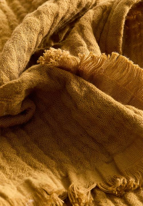 H&M - Cotton muslin blanket - mustard yellow