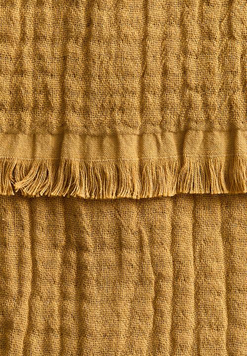 H&M - Cotton muslin blanket - mustard yellow