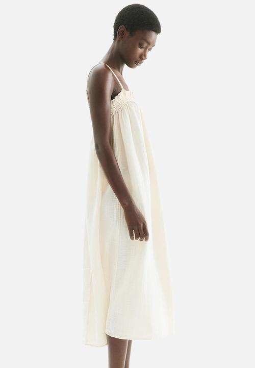 H&M - Strappy muslin dress - light beige