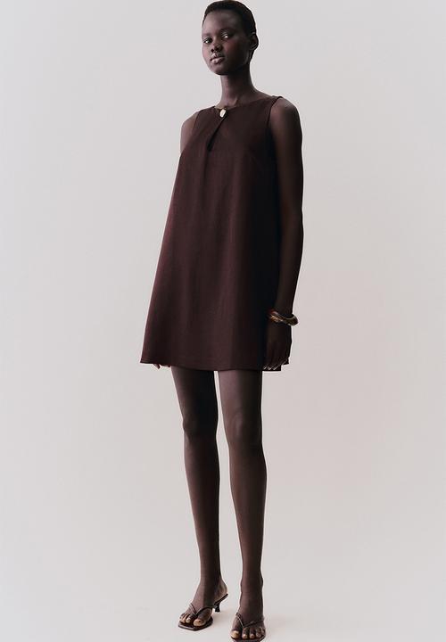 H&M - A-line dress - dark brown