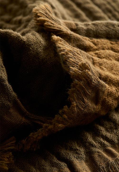 H&M - Cotton muslin blanket - khaki green