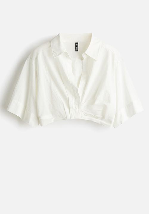 H&M - Short printed shirt - white