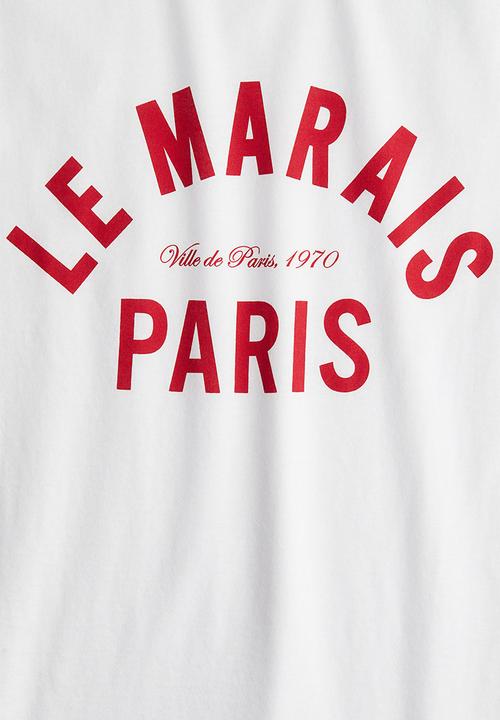 H&M - Printed t-shirt - white paris
