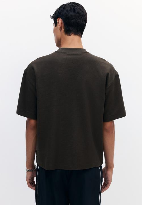 H&M - Oversized fit t-shirt - dark khaki green