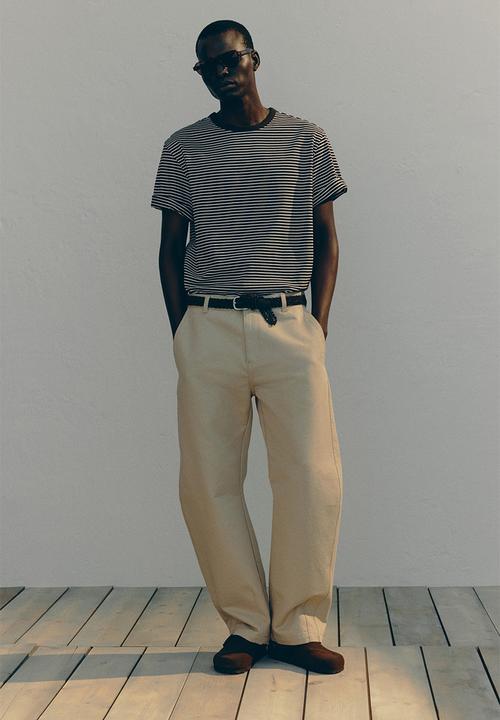 H&M - Regular fit t-shirt - brown striped