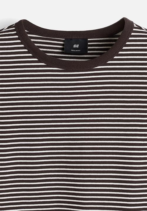 H&M - Regular fit t-shirt - brown striped