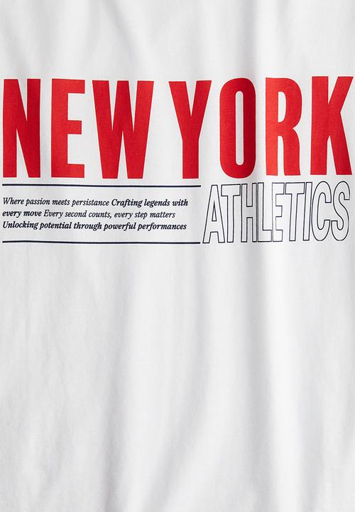 H&M - Printed t-shirt - white new york