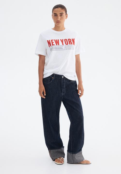 H&M - Printed t-shirt - white new york