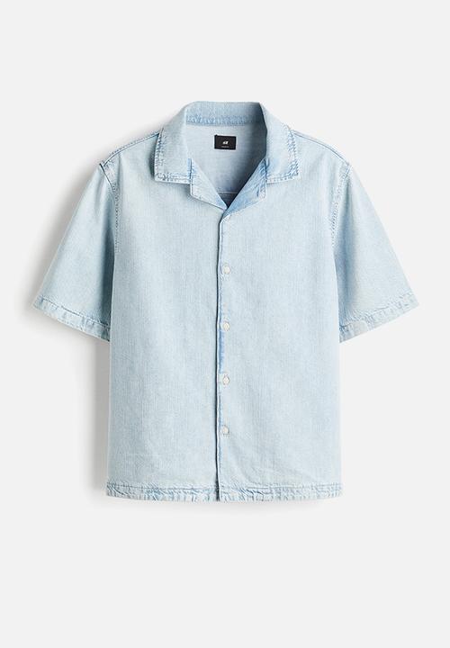 H&M - Regular fit denim resort shirt - light denim blue