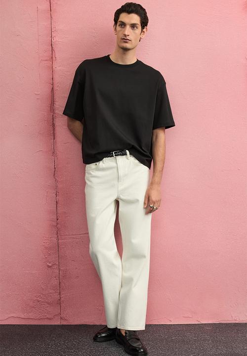 H&M - Loose fit boxy-style t-shirt - black
