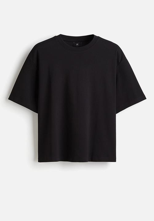 H&M - Loose fit boxy-style t-shirt - black