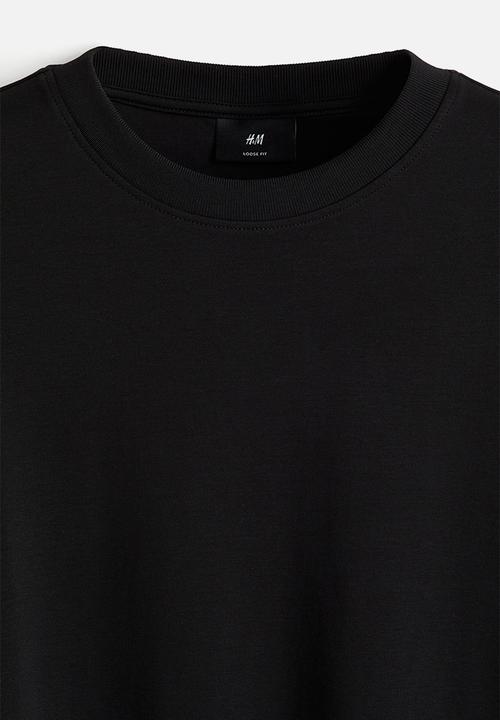 H&M - Loose fit boxy-style t-shirt - black