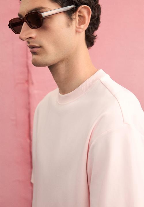 H&M - Loose fit boxy-style t-shirt - pink