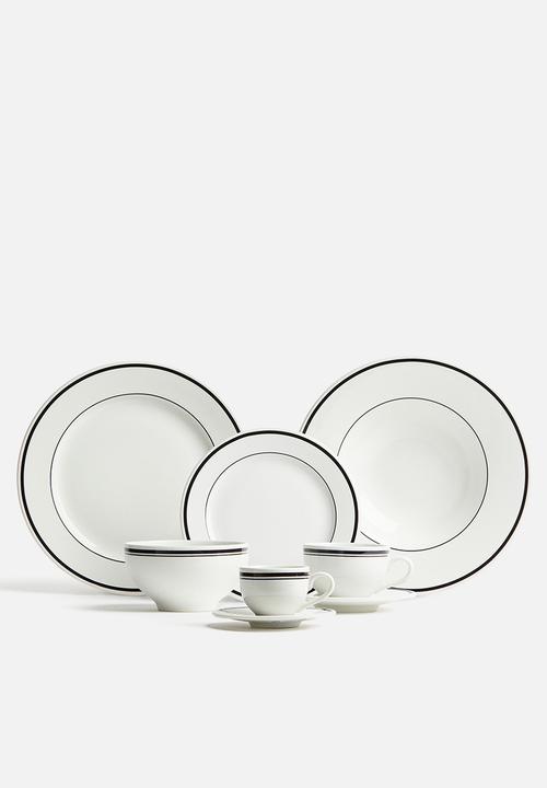H&M - Espresso cup and saucer - white/black