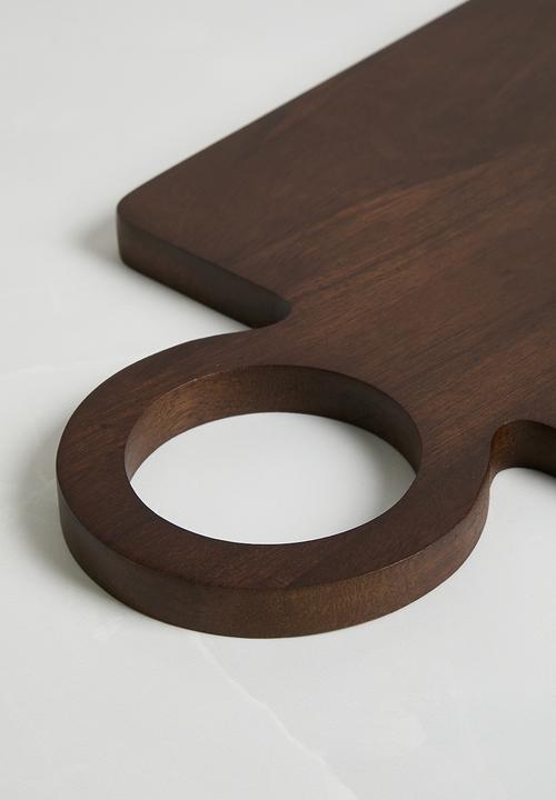 Sixth Floor - Round Handle Wooden Chopping Board - Brown