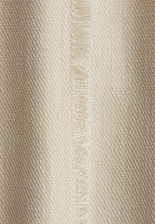H&M - Frayed-edge twill top - light beige