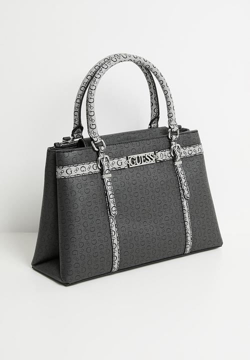 GUESS - Perrez Satchel Bag- Charcoal