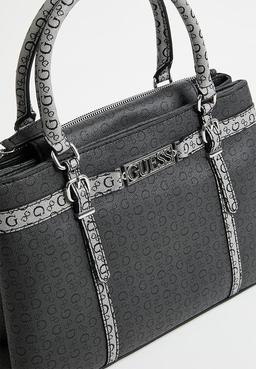 GUESS - Perrez Satchel Bag- Charcoal